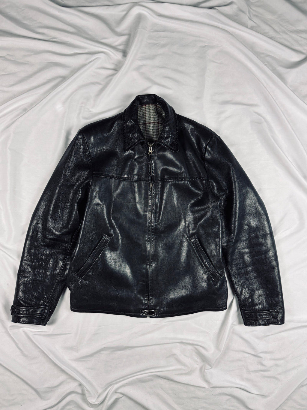 Germany 1970' black cowhide leather jacket