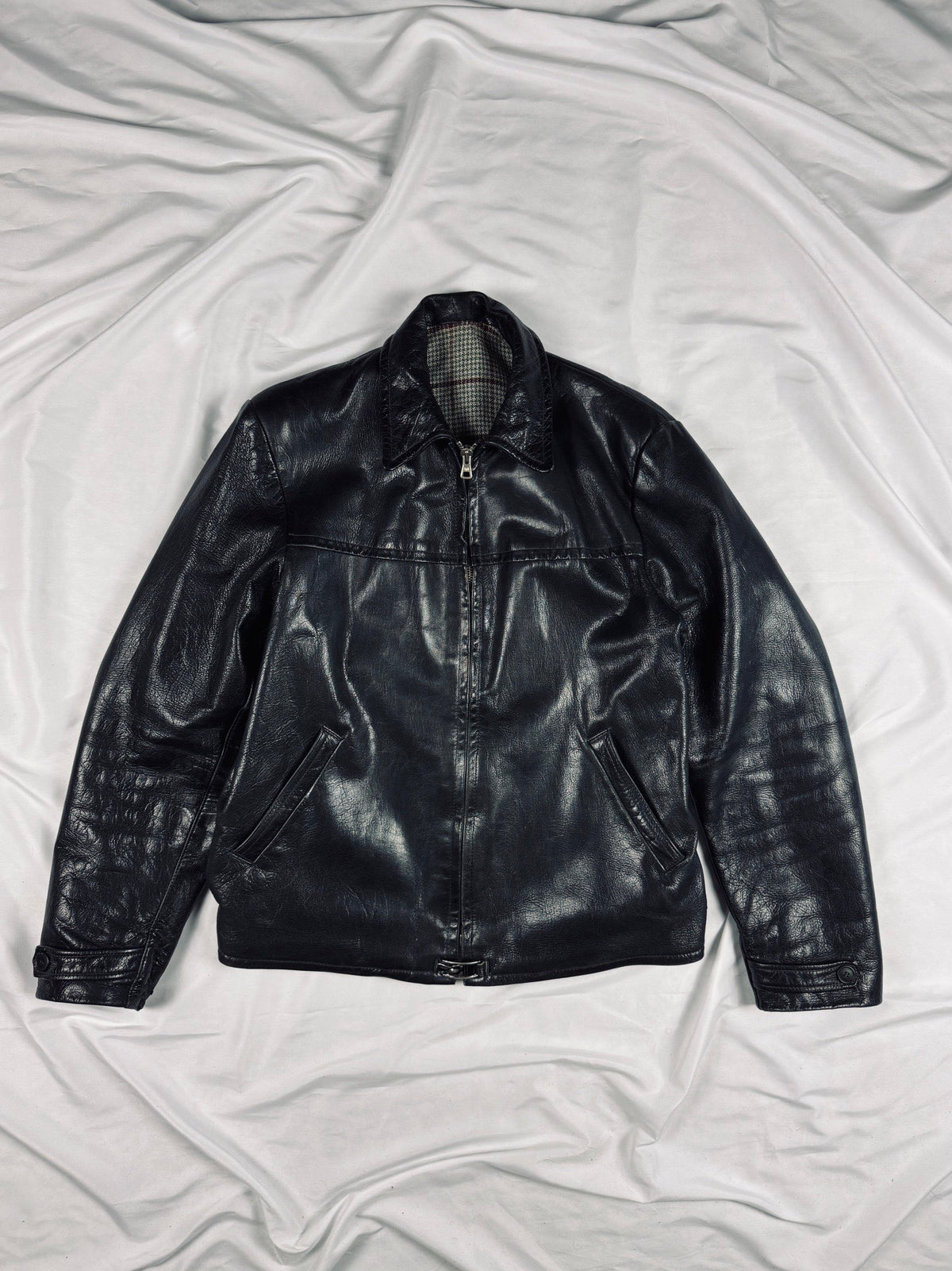 Germany 1970' black cowhide leather jacket