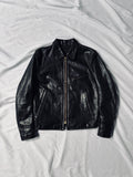 1980' heavy cowhide leather biker leather jacket
