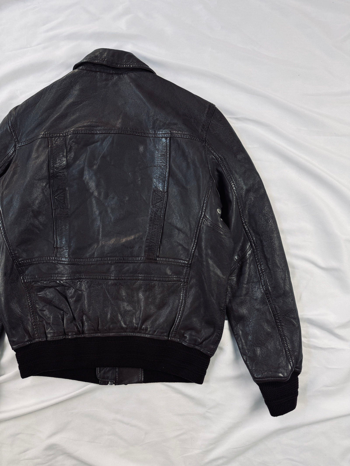 Classic Redskins aviator jacket in rich brown leather