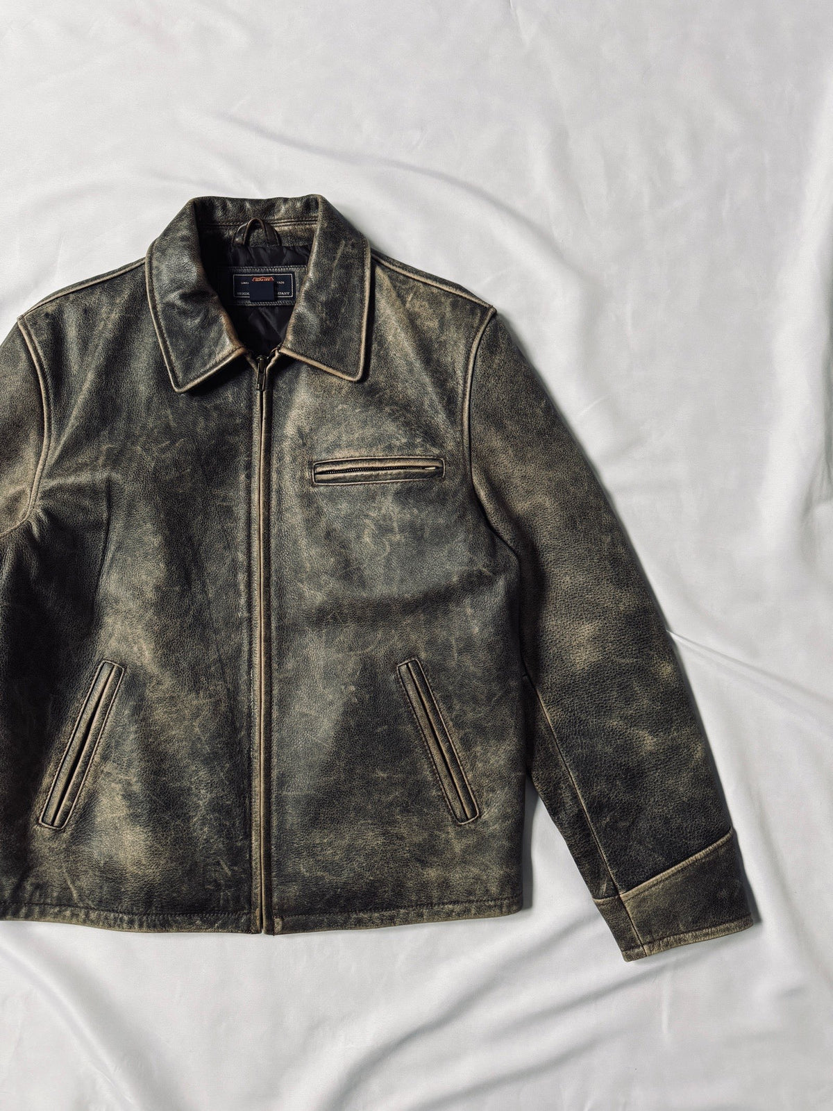 Vintage heavily distressed leather jacket