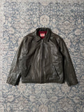 Levis 90s USA grey straight cut leather jacket