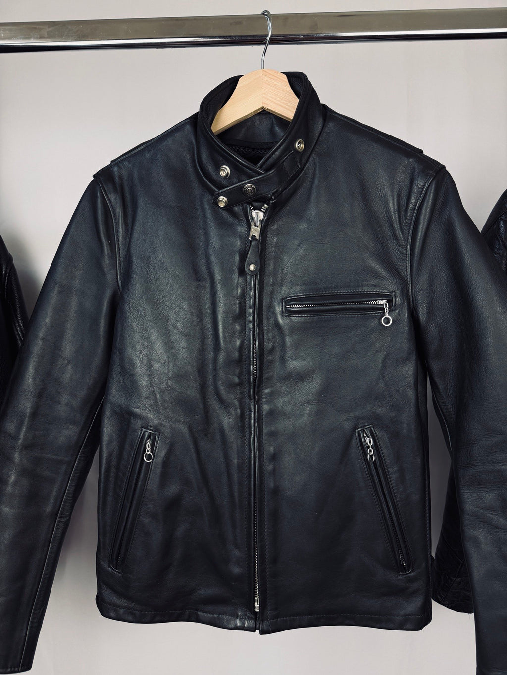 Schott NYC Heavy black café racer jacket
