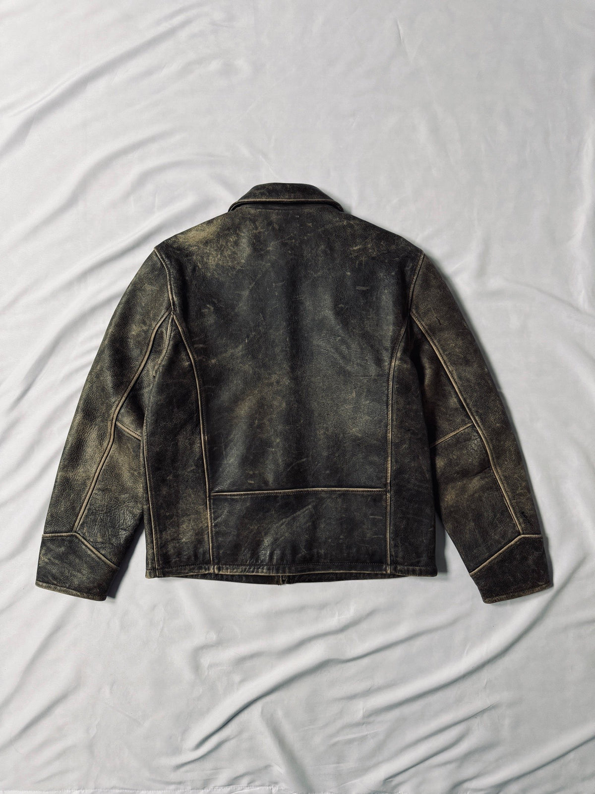 Vintage heavily distressed leather jacket