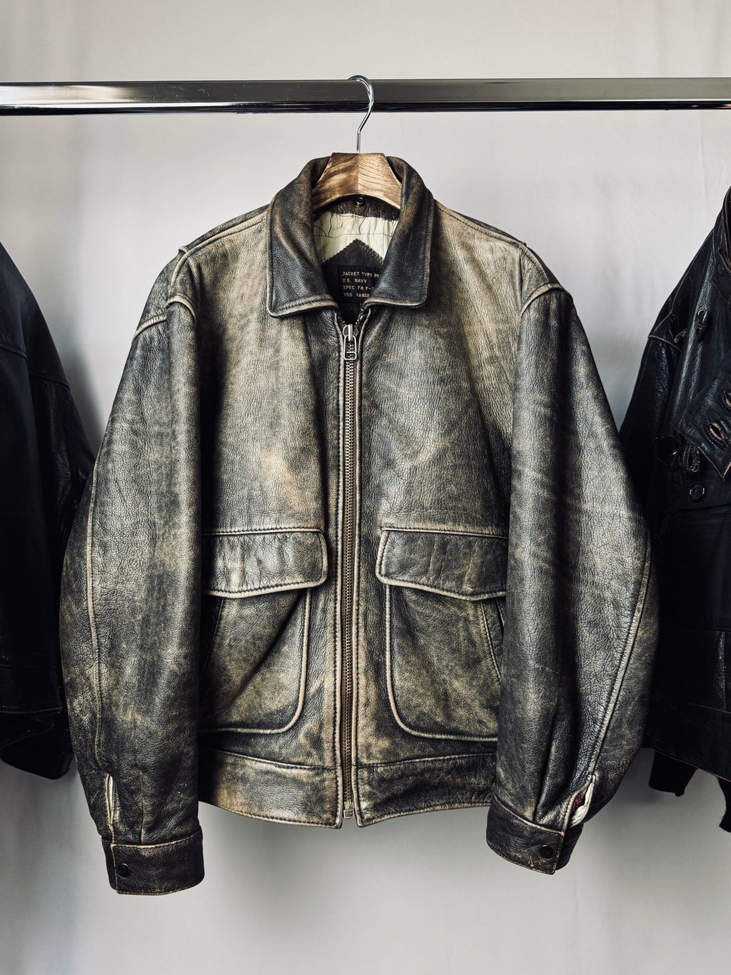 US Navy Spec F4 Heavy Leather Flight Jacket