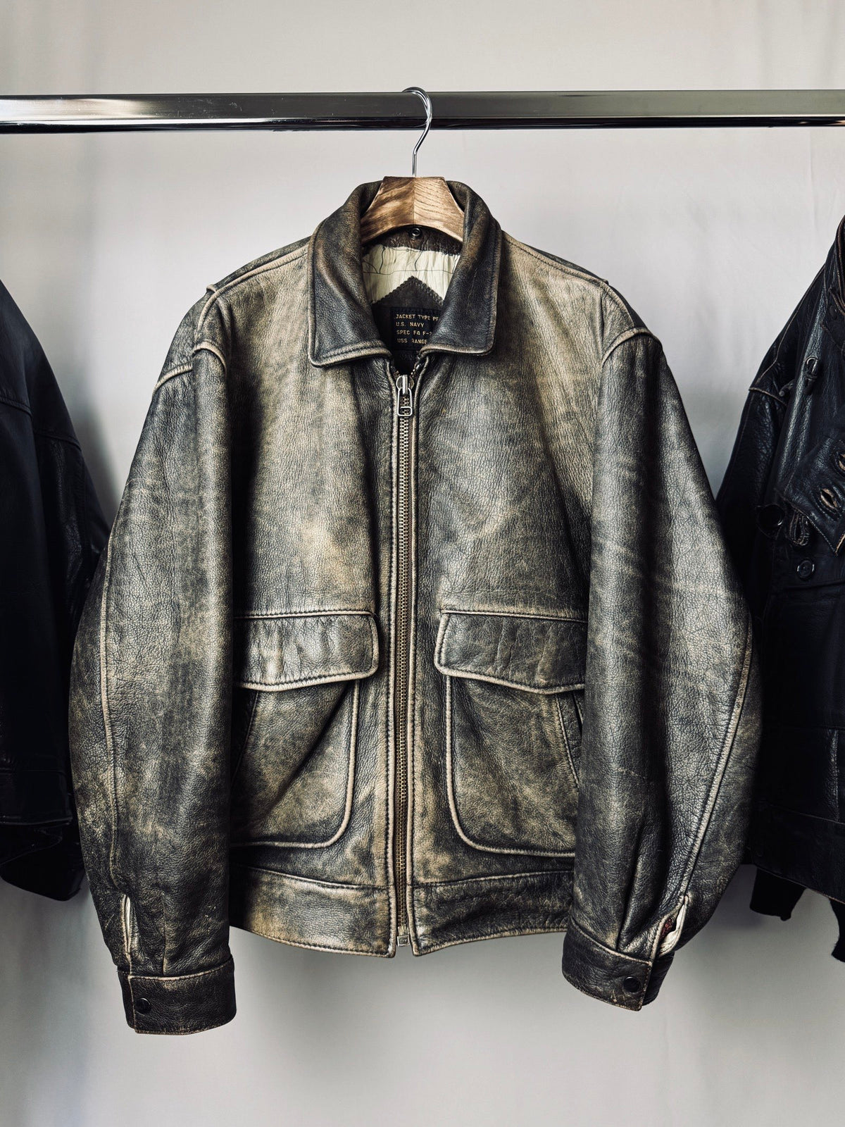 US Navy Spec F4 Heavy Leather Flight Jacket