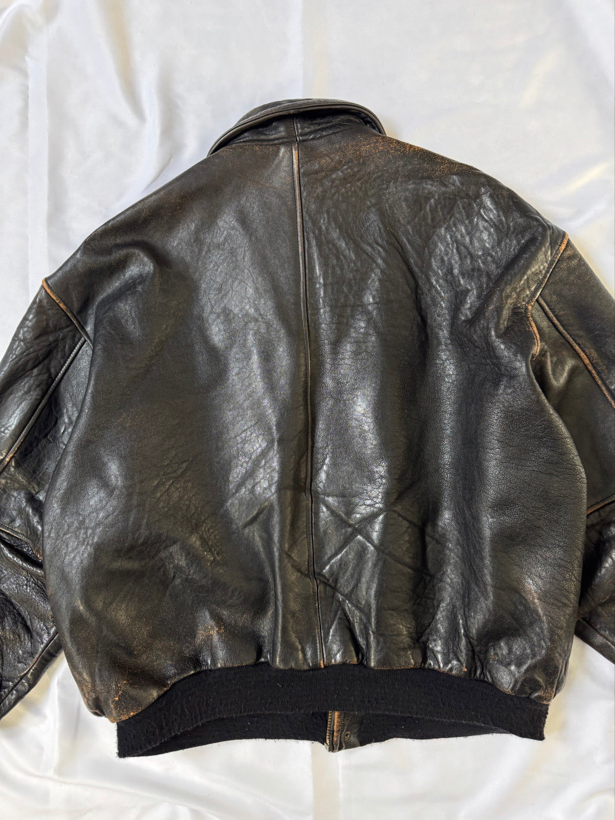 1970' Avirex A-2 Type Bomber Heavy Flight Jacket USA