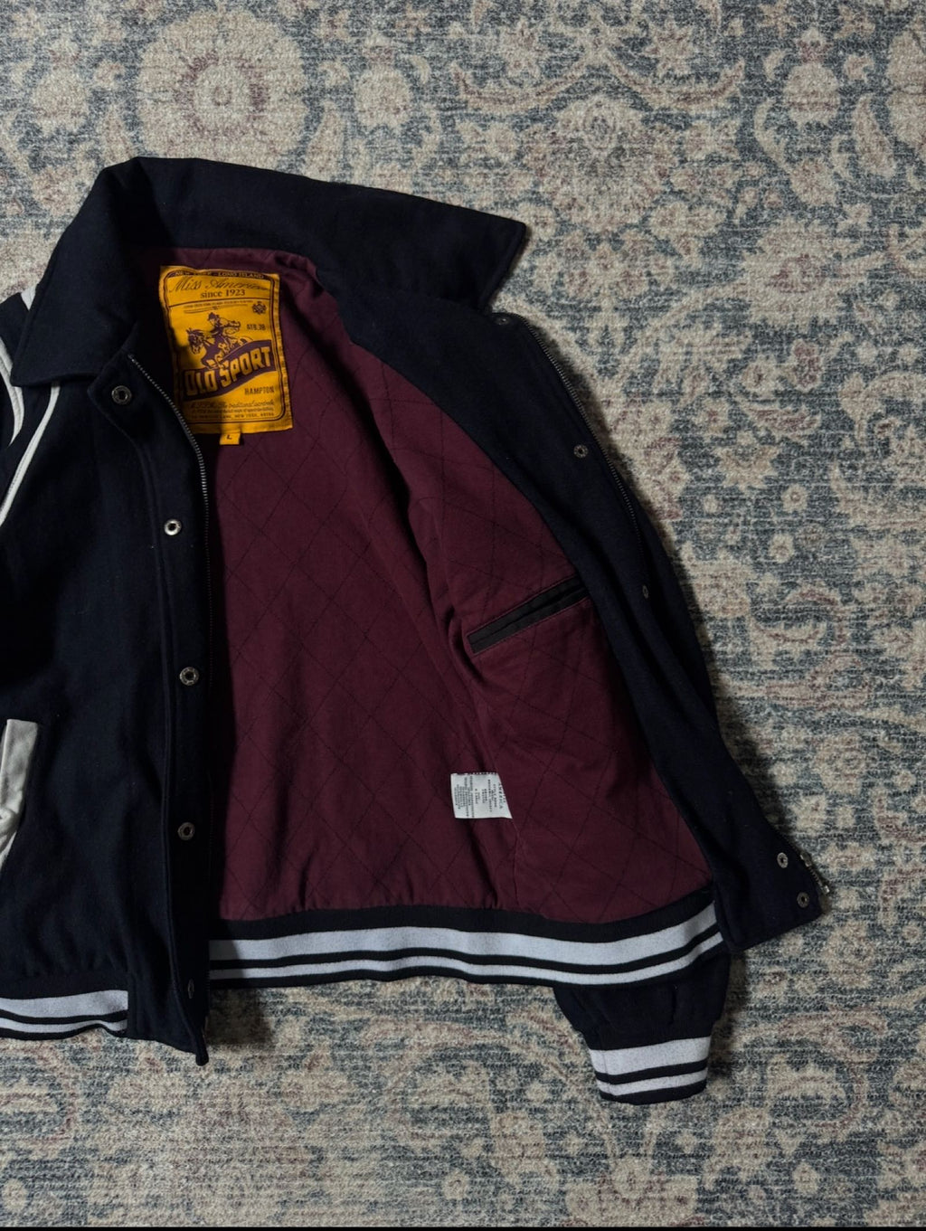 Hampton wool & leather varsity school jacket