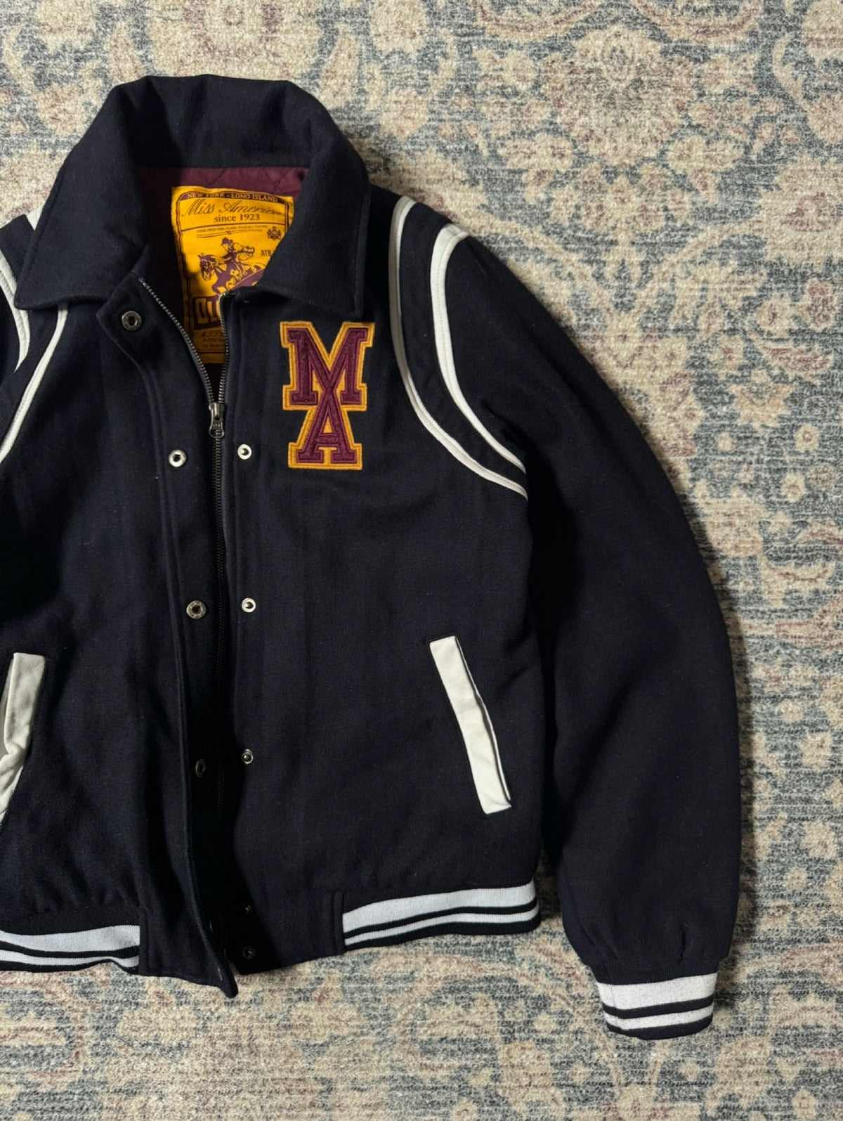Hampton wool & leather varsity school jacket