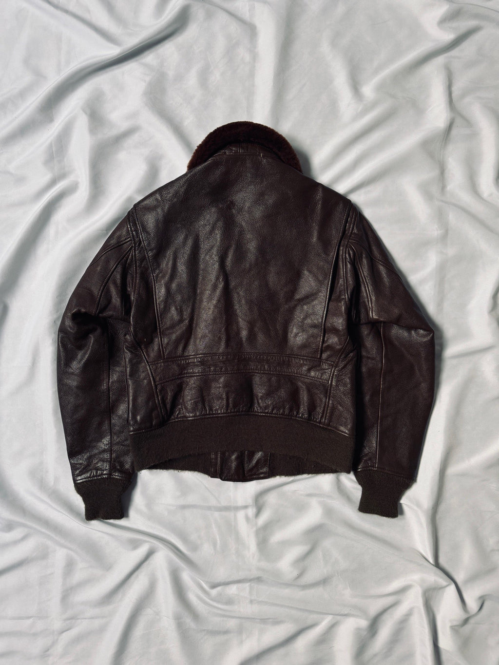 80s aviator talon brown leather jacket a-2 type