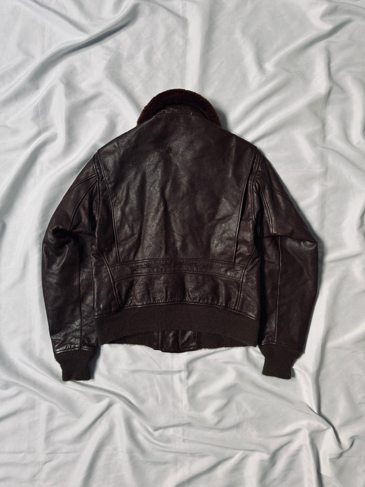 80s aviator talon brown leather jacket a-2 type
