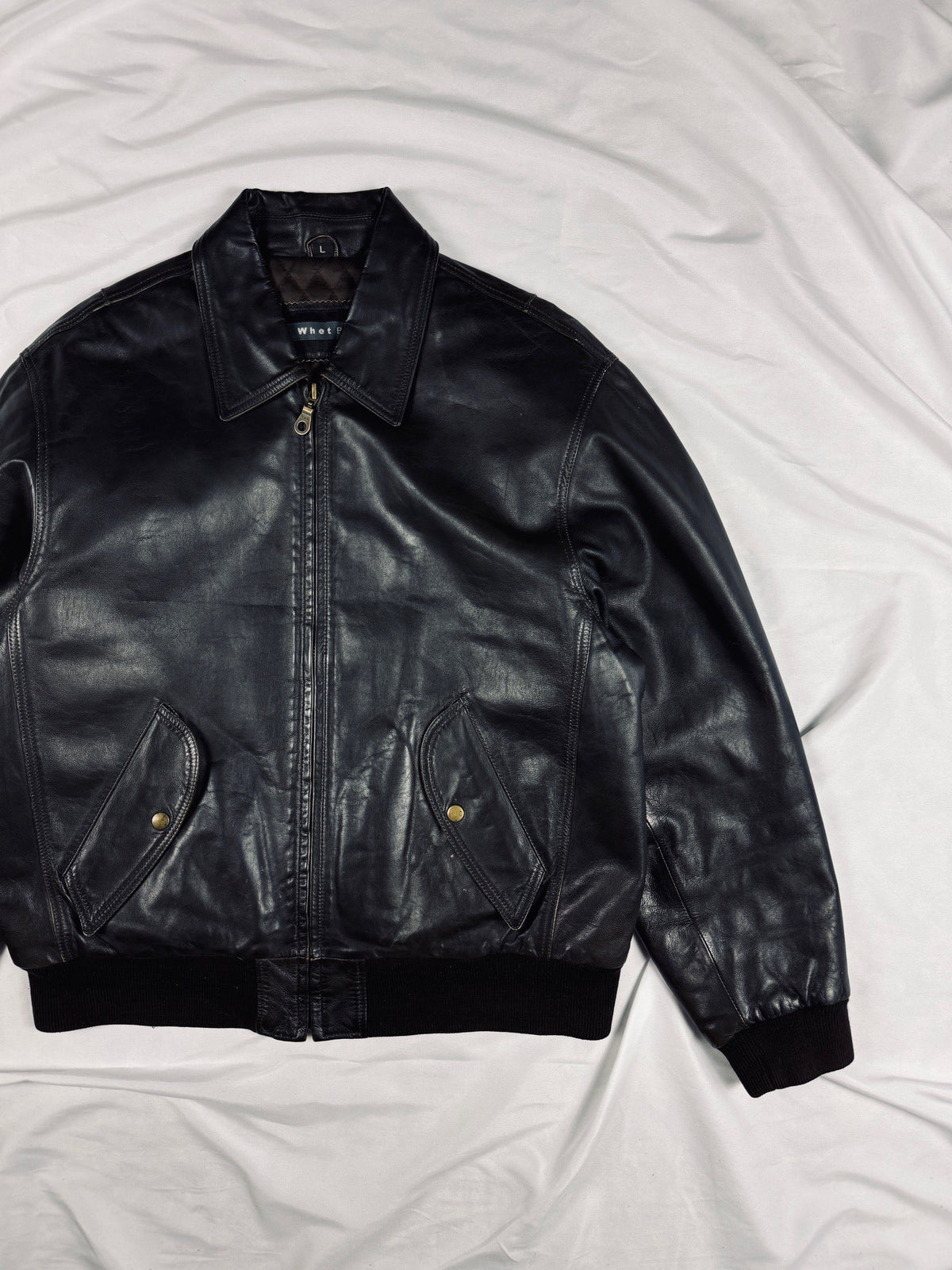 Vintage brown heavy genuine leather aviator A-2 type inspired jacket