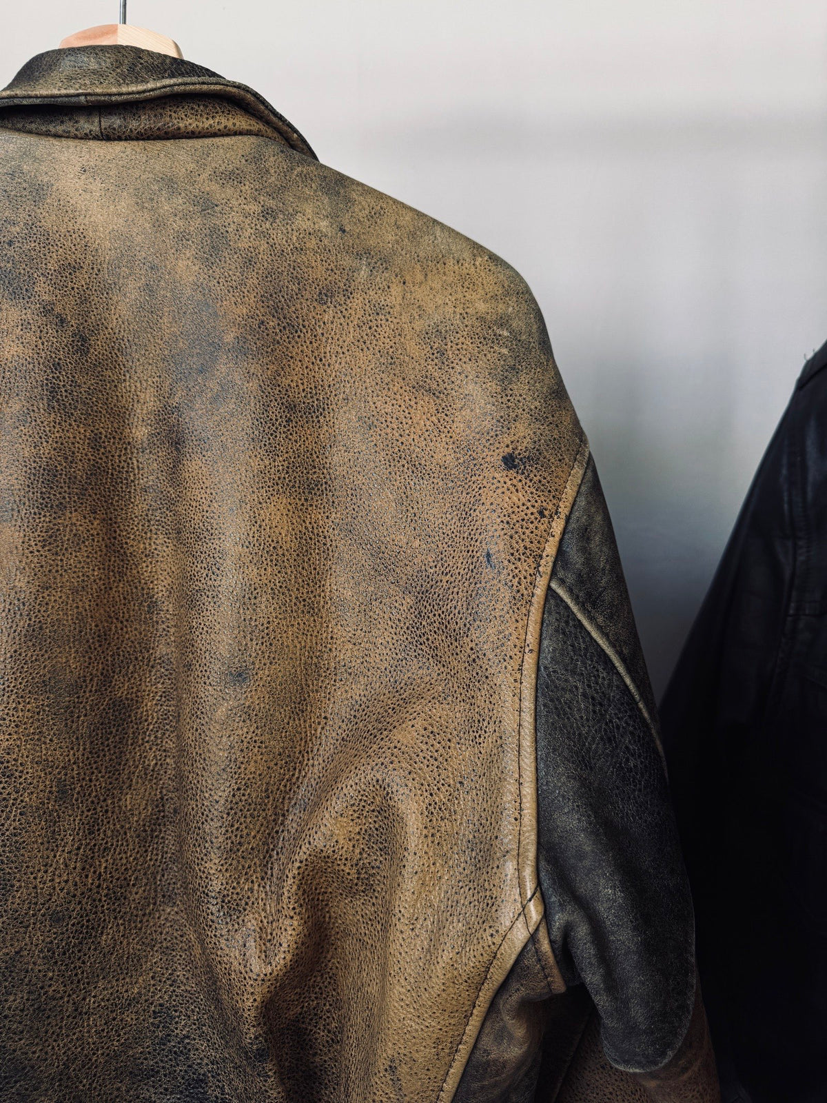 1980' Patina Heavy Cafe Racer Leather Jacket