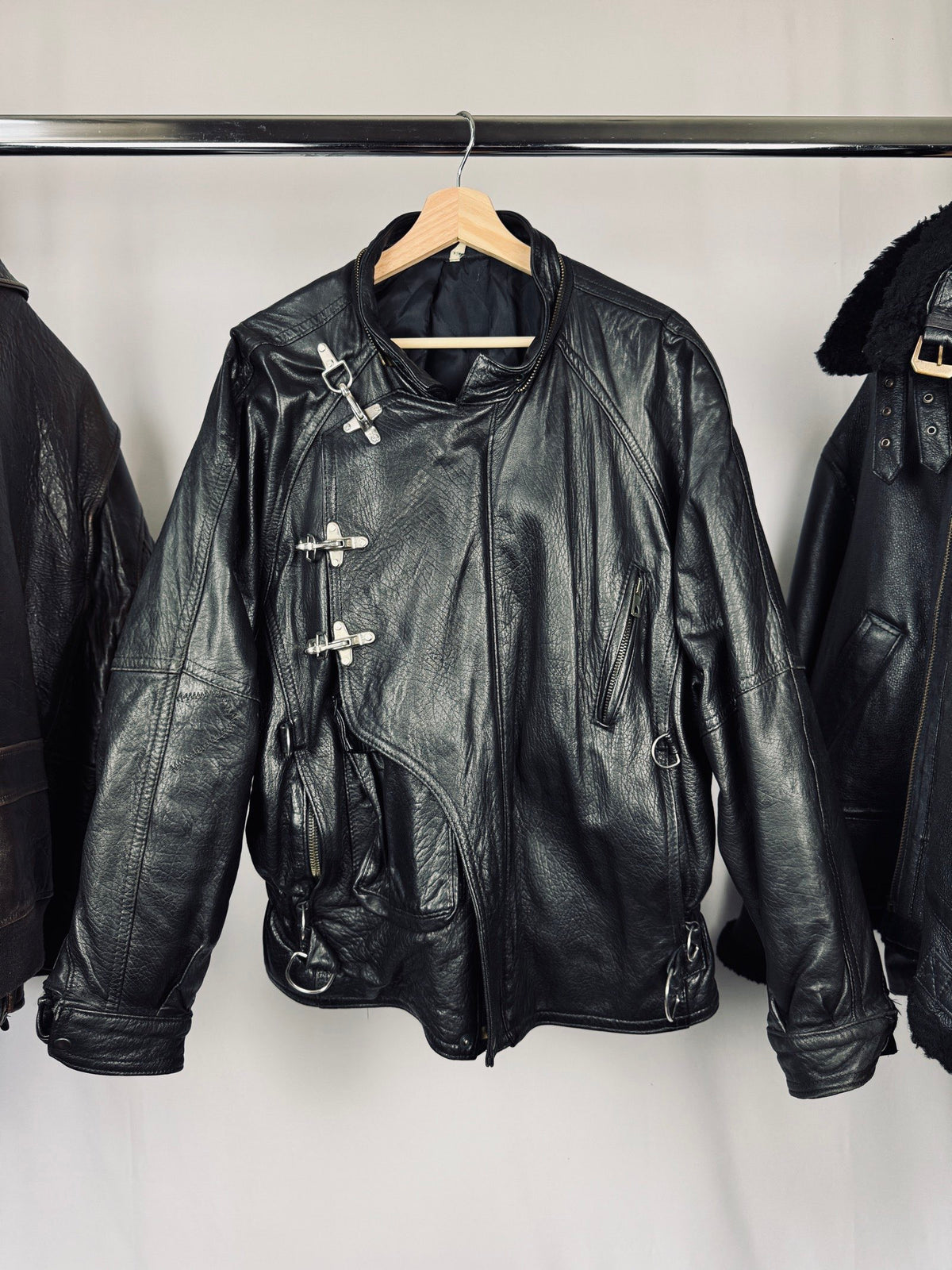 80s B-7 Type Aviator Bomber Leather Jacket
