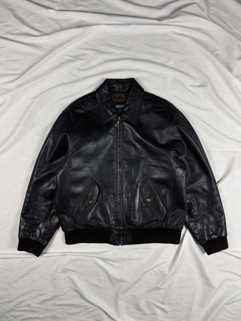 Vintage brown heavy genuine leather aviator A-2 type inspired jacket