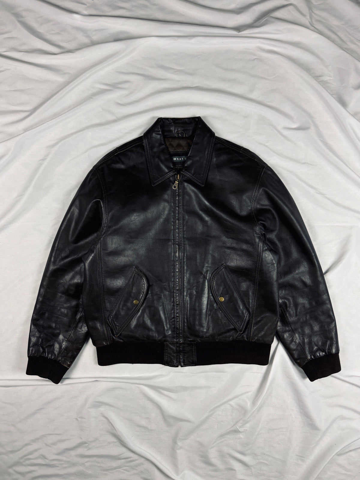 Vintage brown heavy genuine leather aviator A-2 type inspired jacket