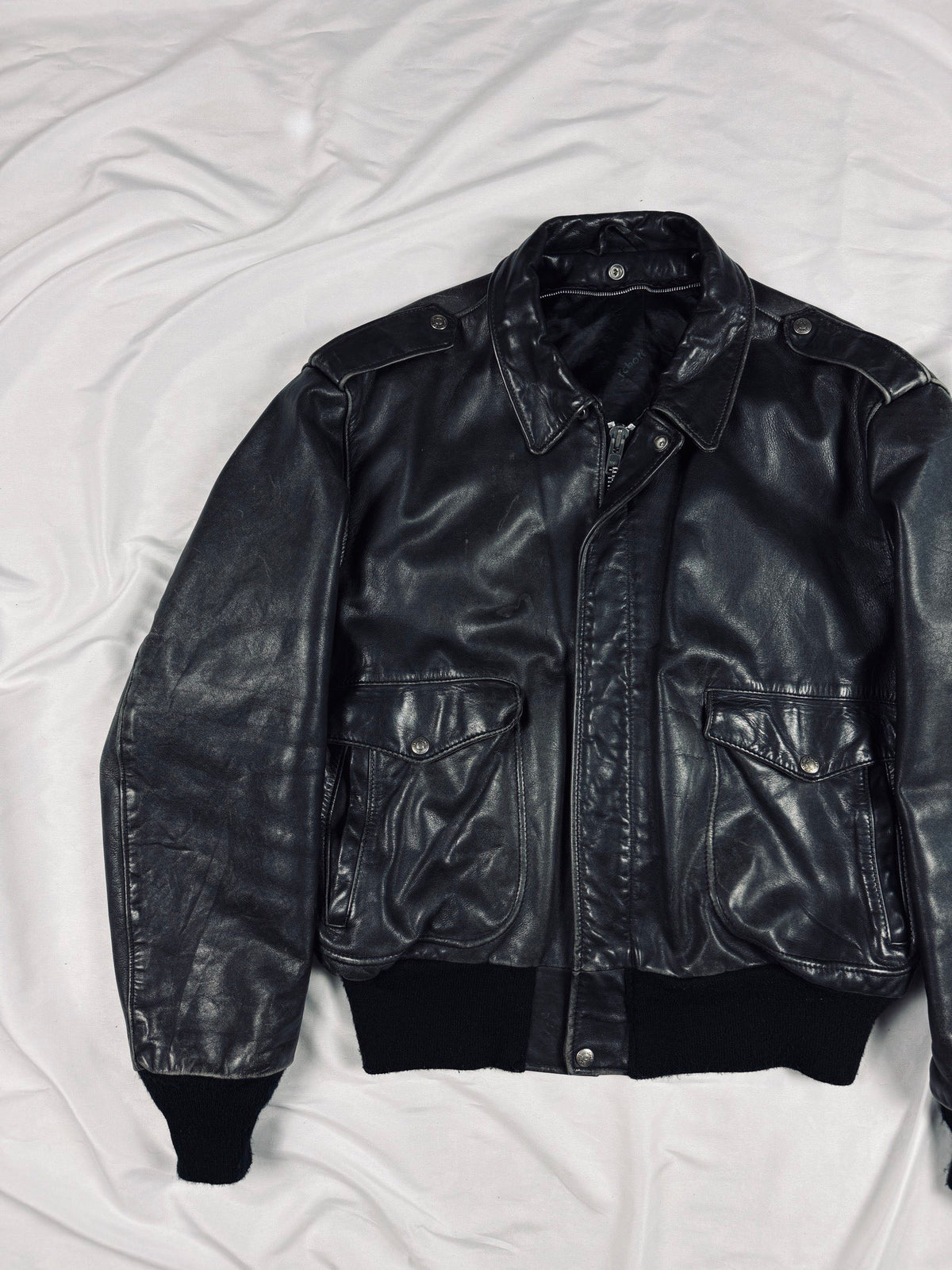 90s USA Schott aviator bomber leather jacket