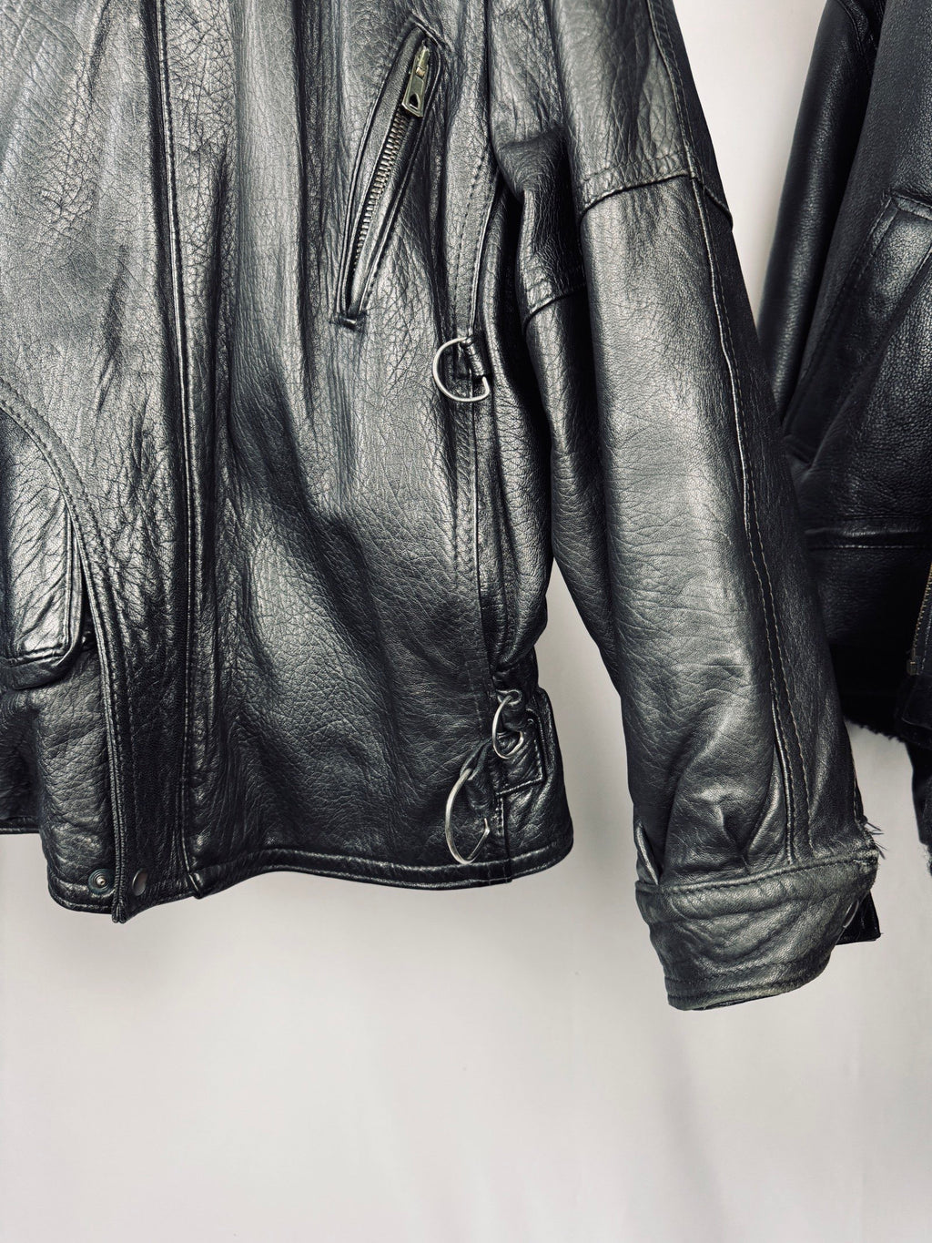 80s B-7 Type Aviator Bomber Leather Jacket