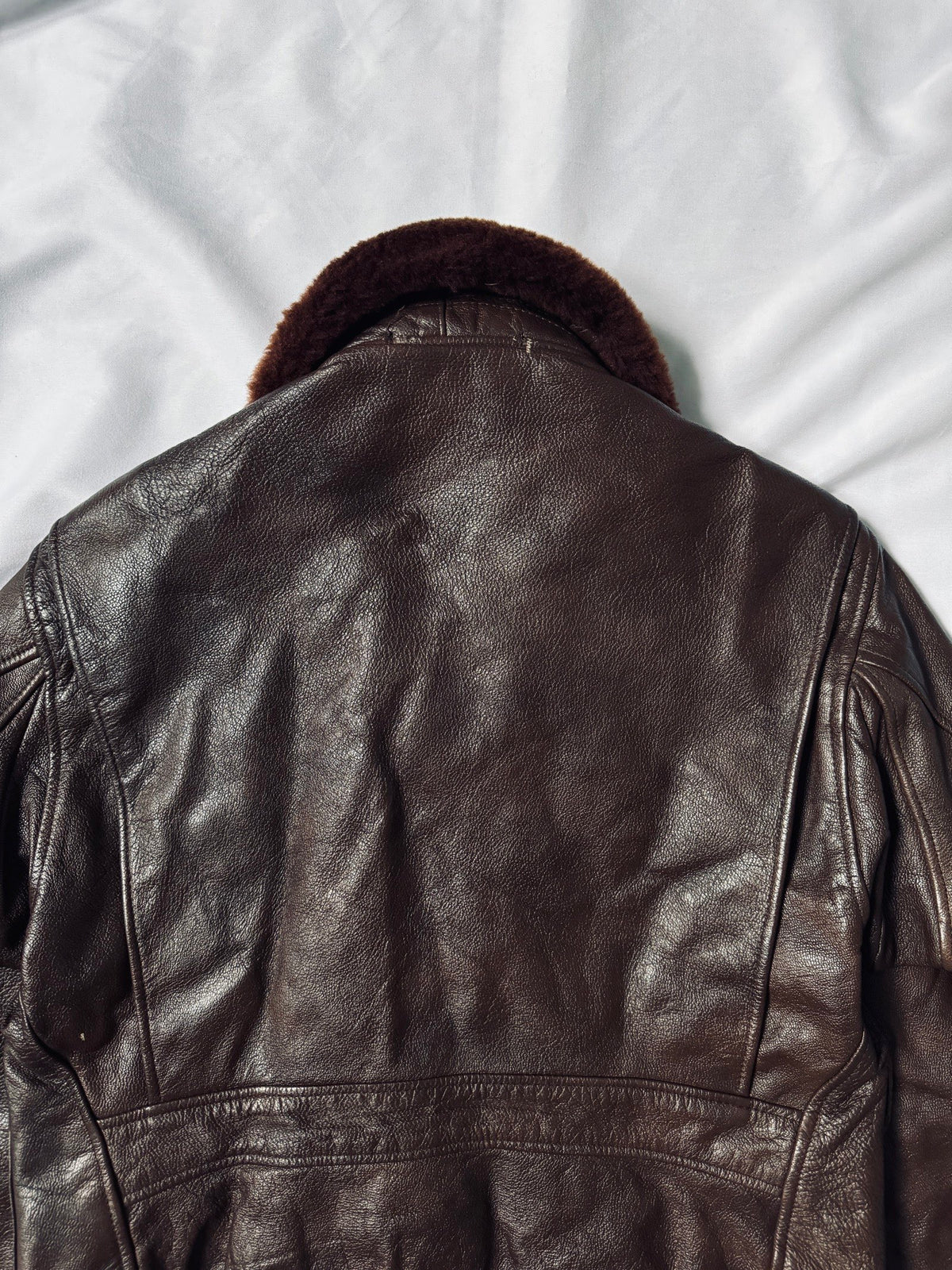80s aviator talon brown leather jacket a-2 type