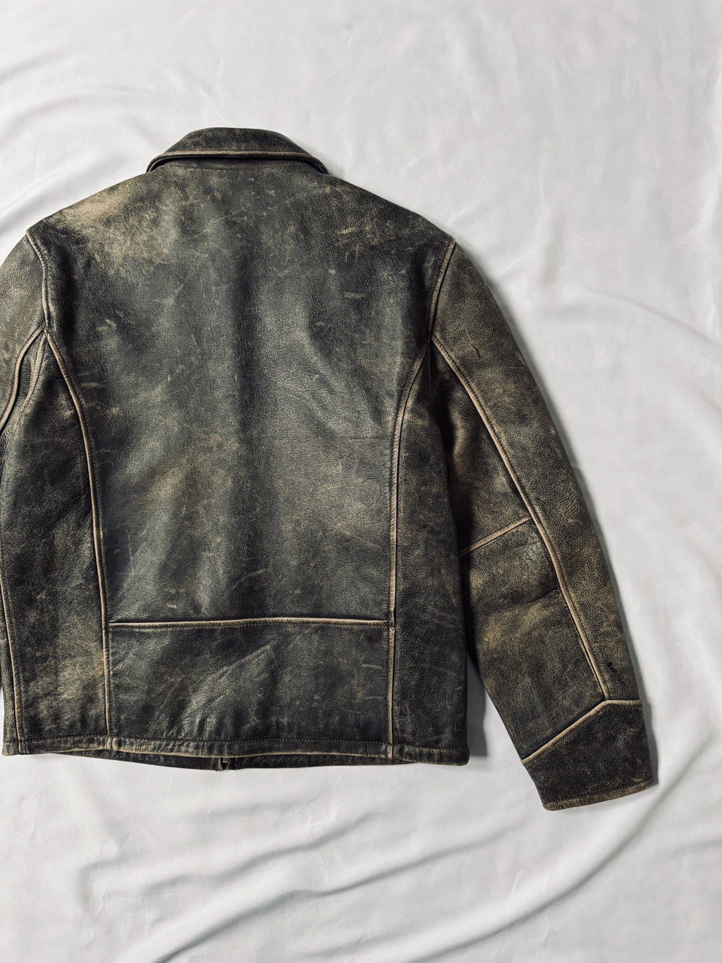 Vintage heavily distressed leather jacket