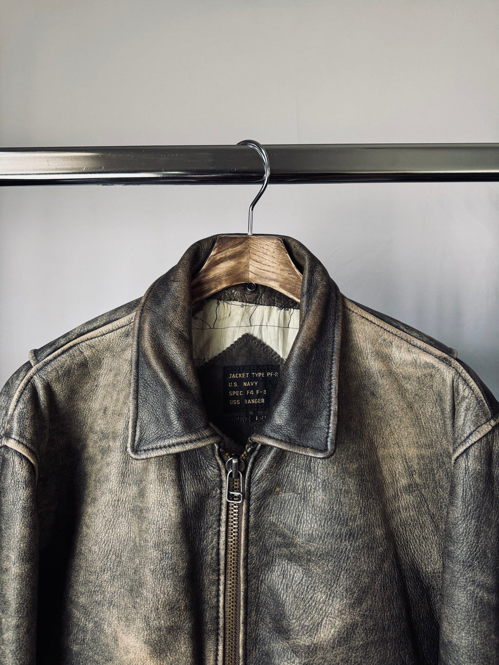 US Navy Spec F4 Heavy Leather Flight Jacket