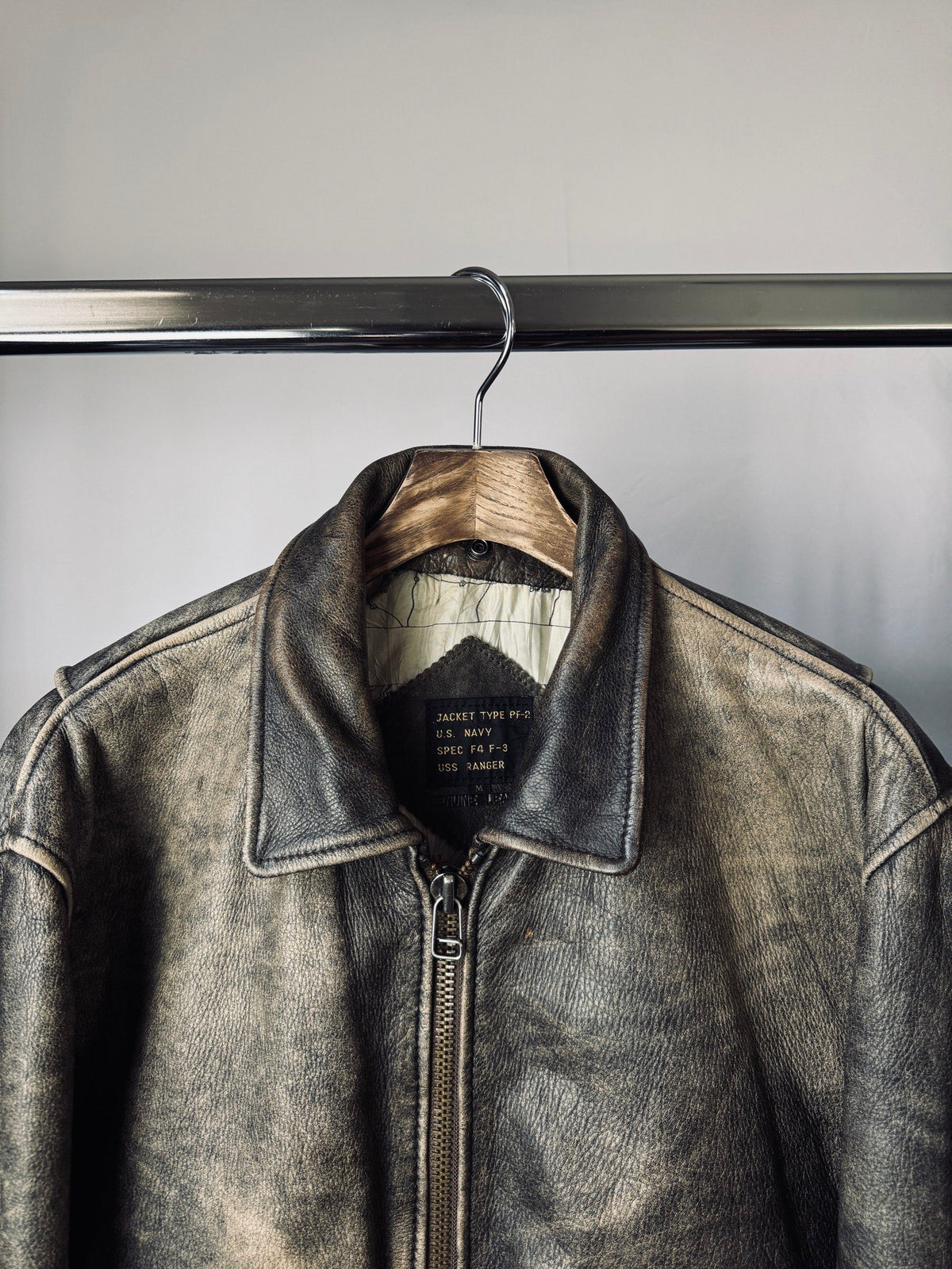 US Navy Spec F4 Heavy Leather Flight Jacket