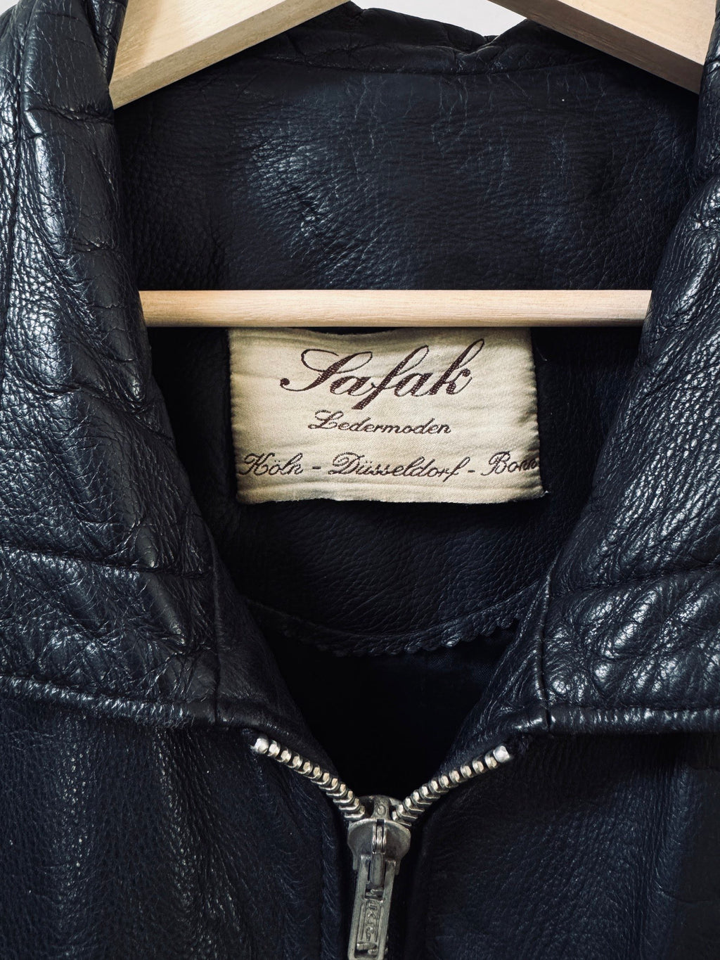 1970s café racer biker leather jacket