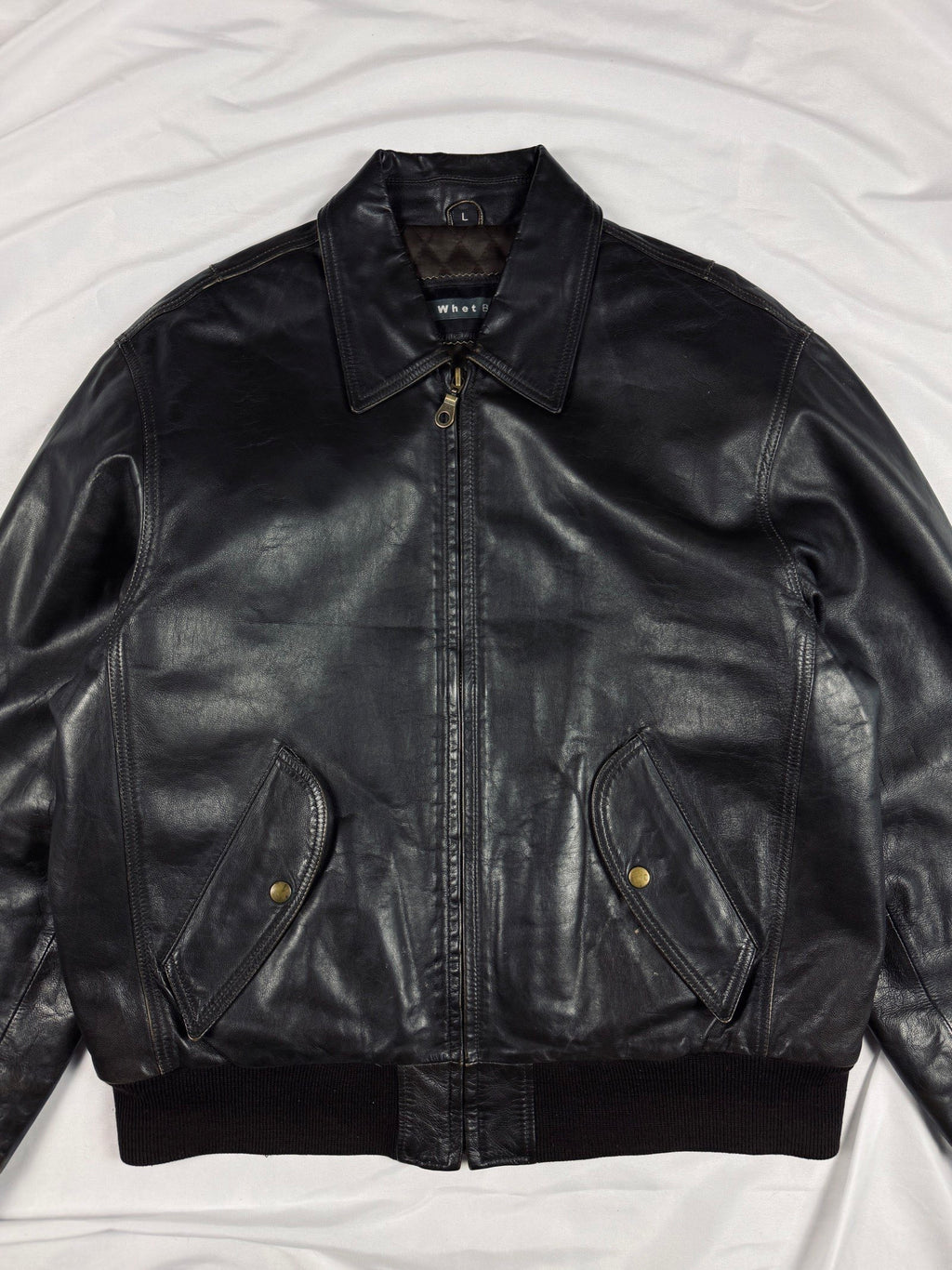 Vintage brown heavy genuine leather aviator A-2 type inspired jacket