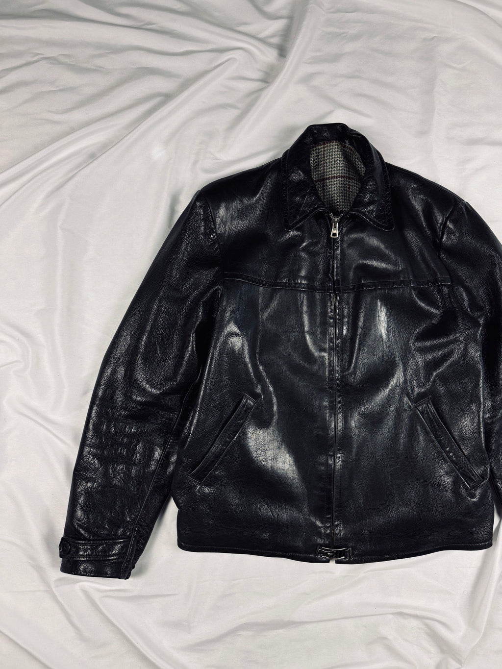 Germany 1970' black cowhide leather jacket