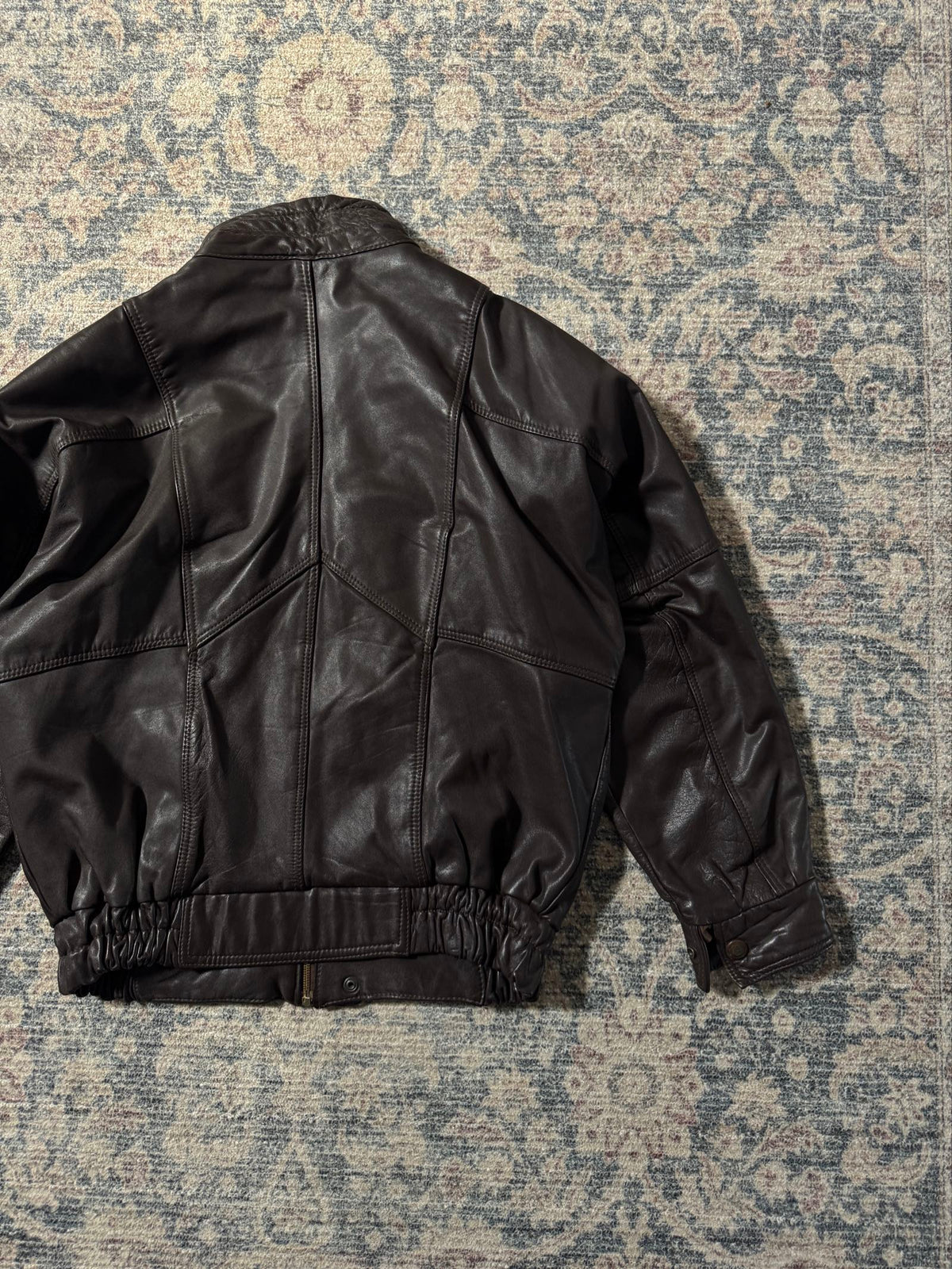 Brown retro classic vintage leather jacket
