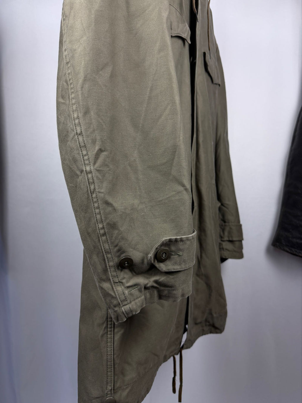 Vintage military olive cotton field parka