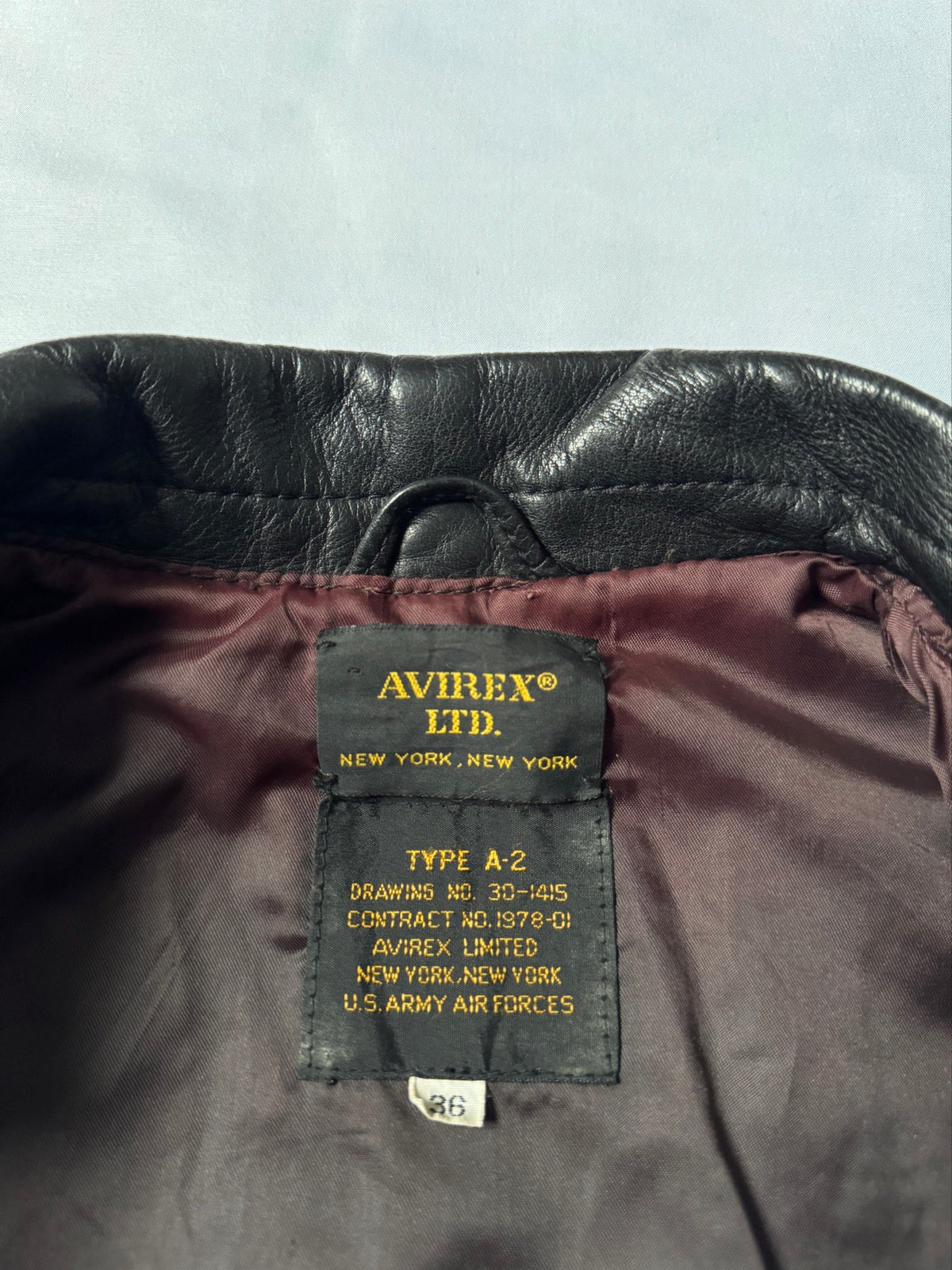 Vintage 80s/90s Avirex Type A-2 flight jacket U.S. Army Air Forces