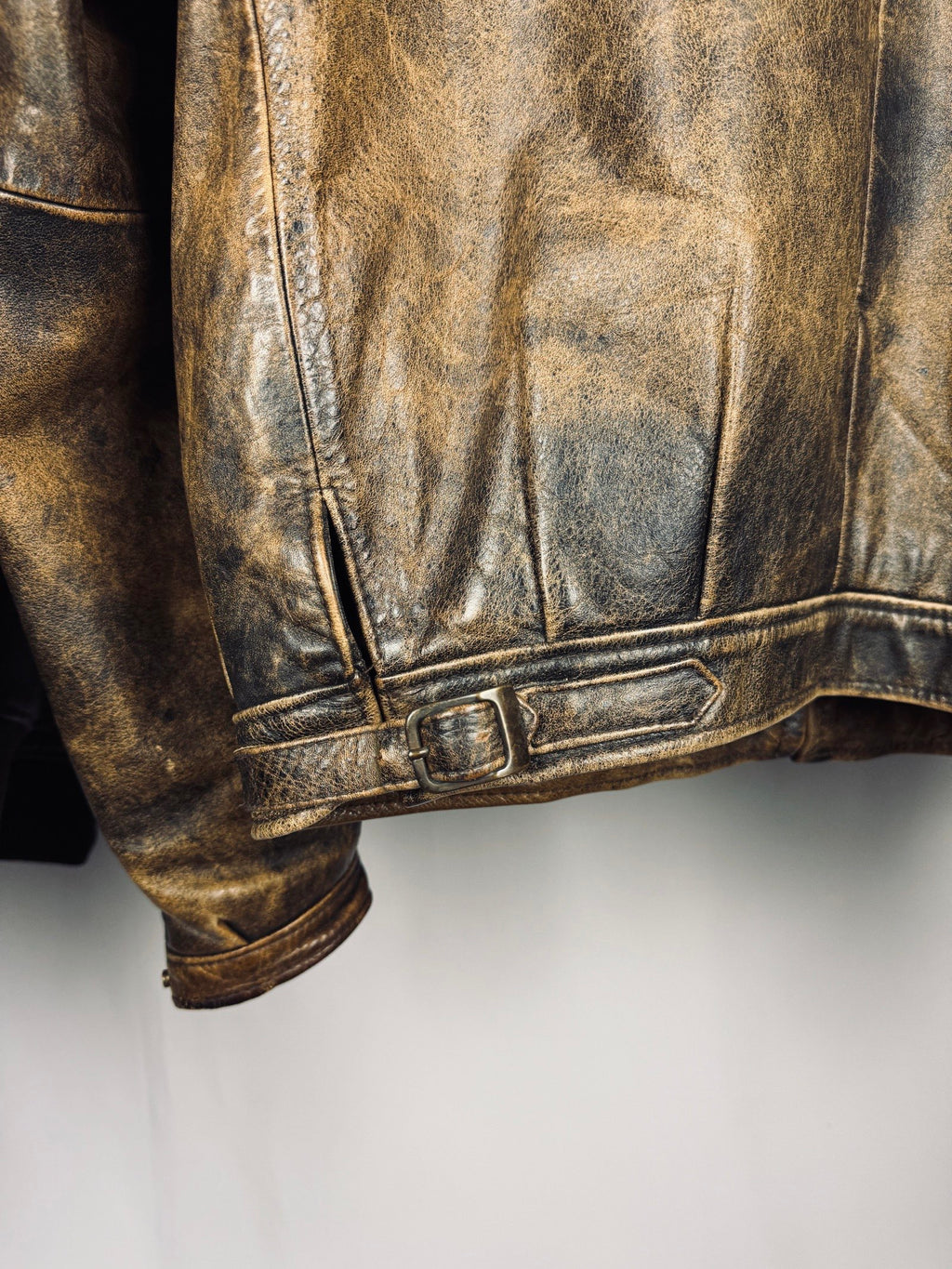 Vintage 70s Heavy Boxy Patina Leather Jacket