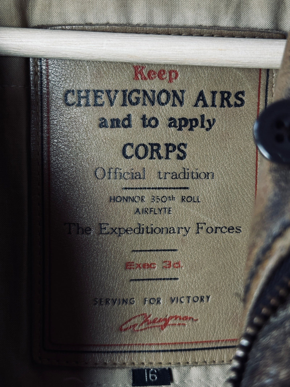 1990' Chevignon Patina Aviator Leather Jacket