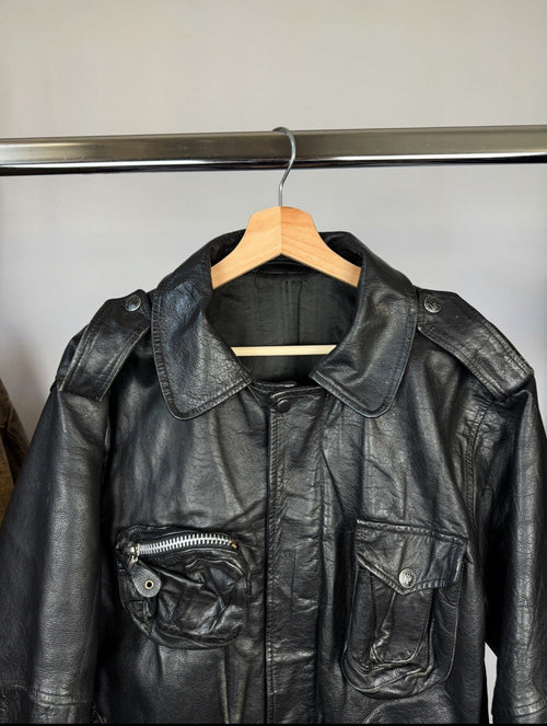 90s multipocket leather jacket