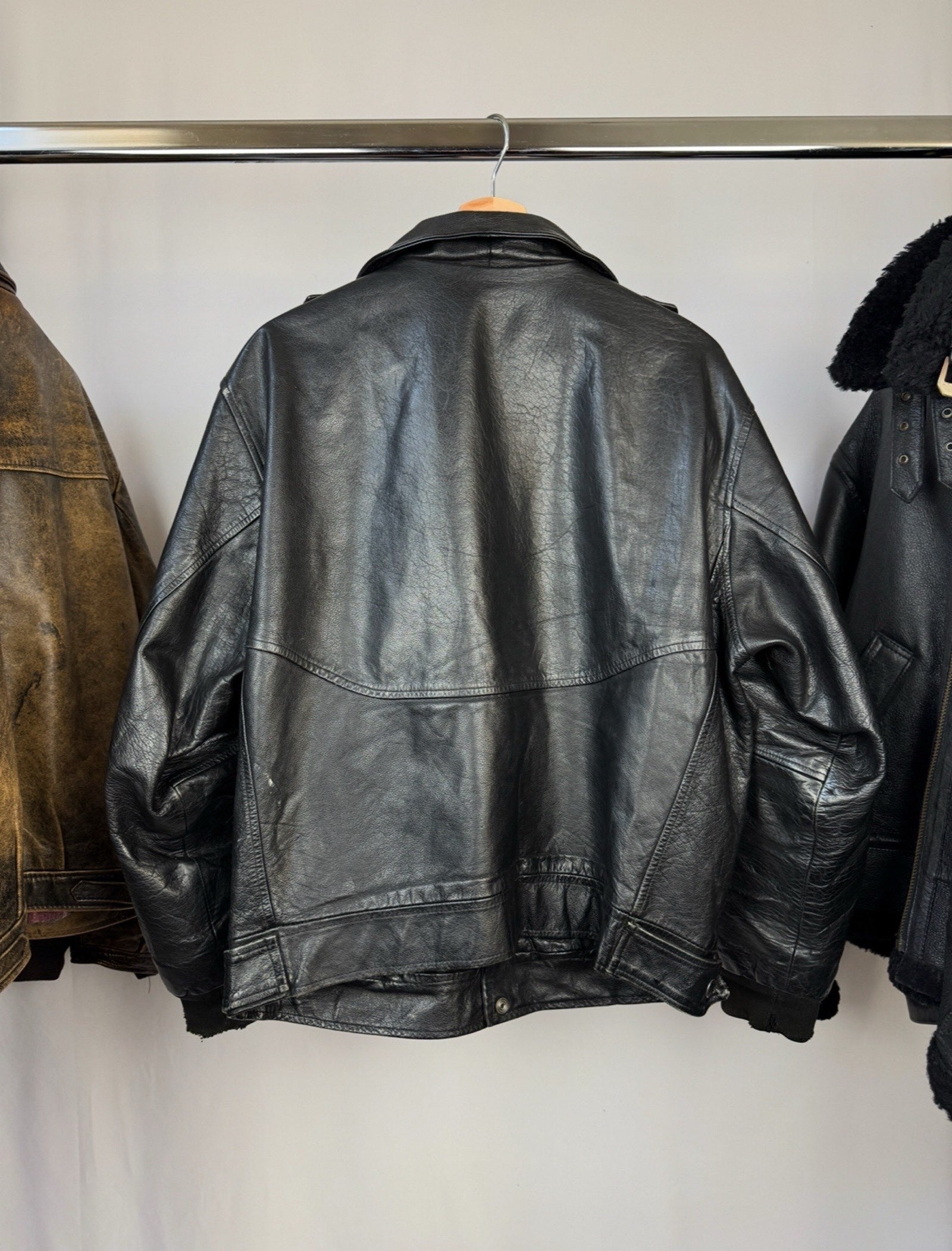 90s multipocket leather jacket