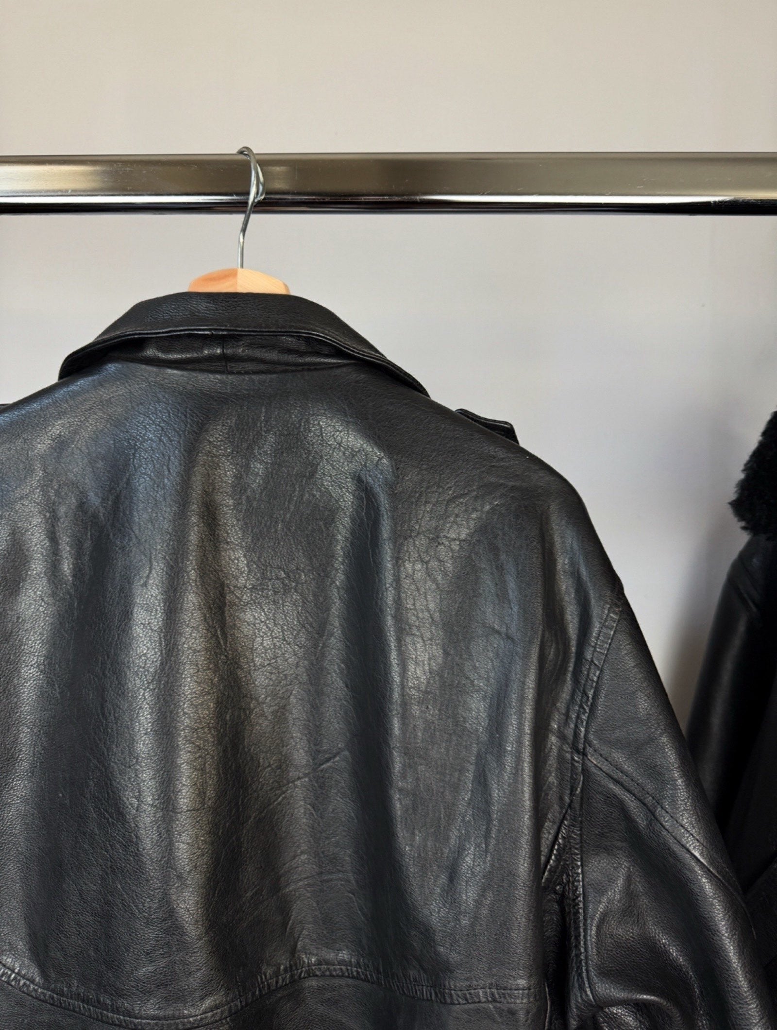 90s multipocket leather jacket