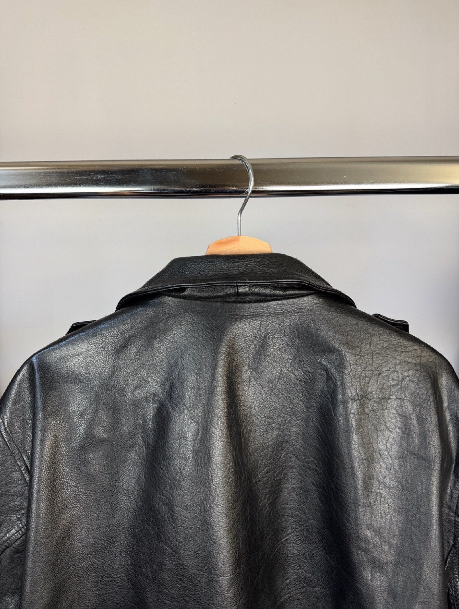 90s multipocket leather jacket