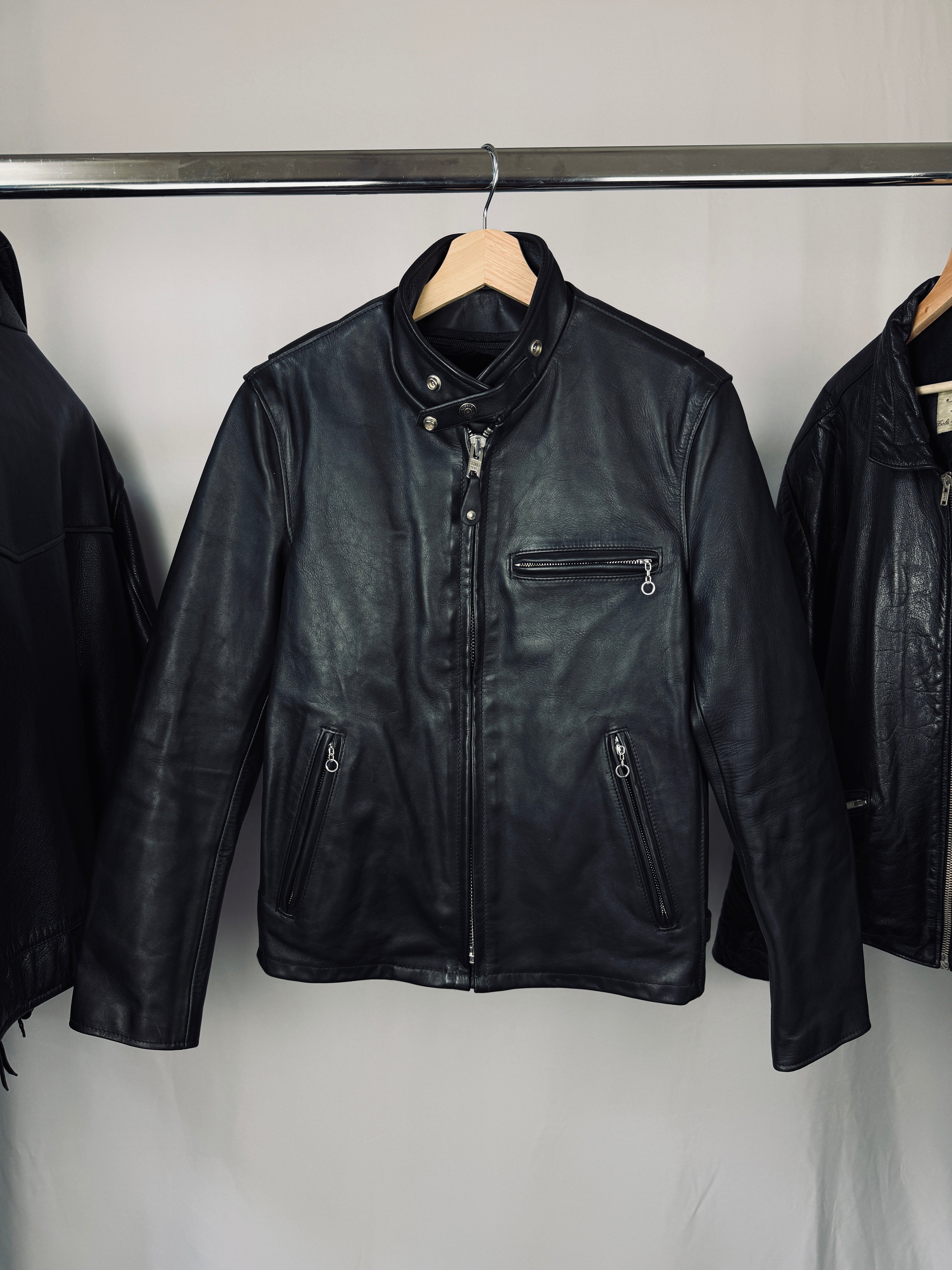 Cafe racer Schott leather jacket 1990