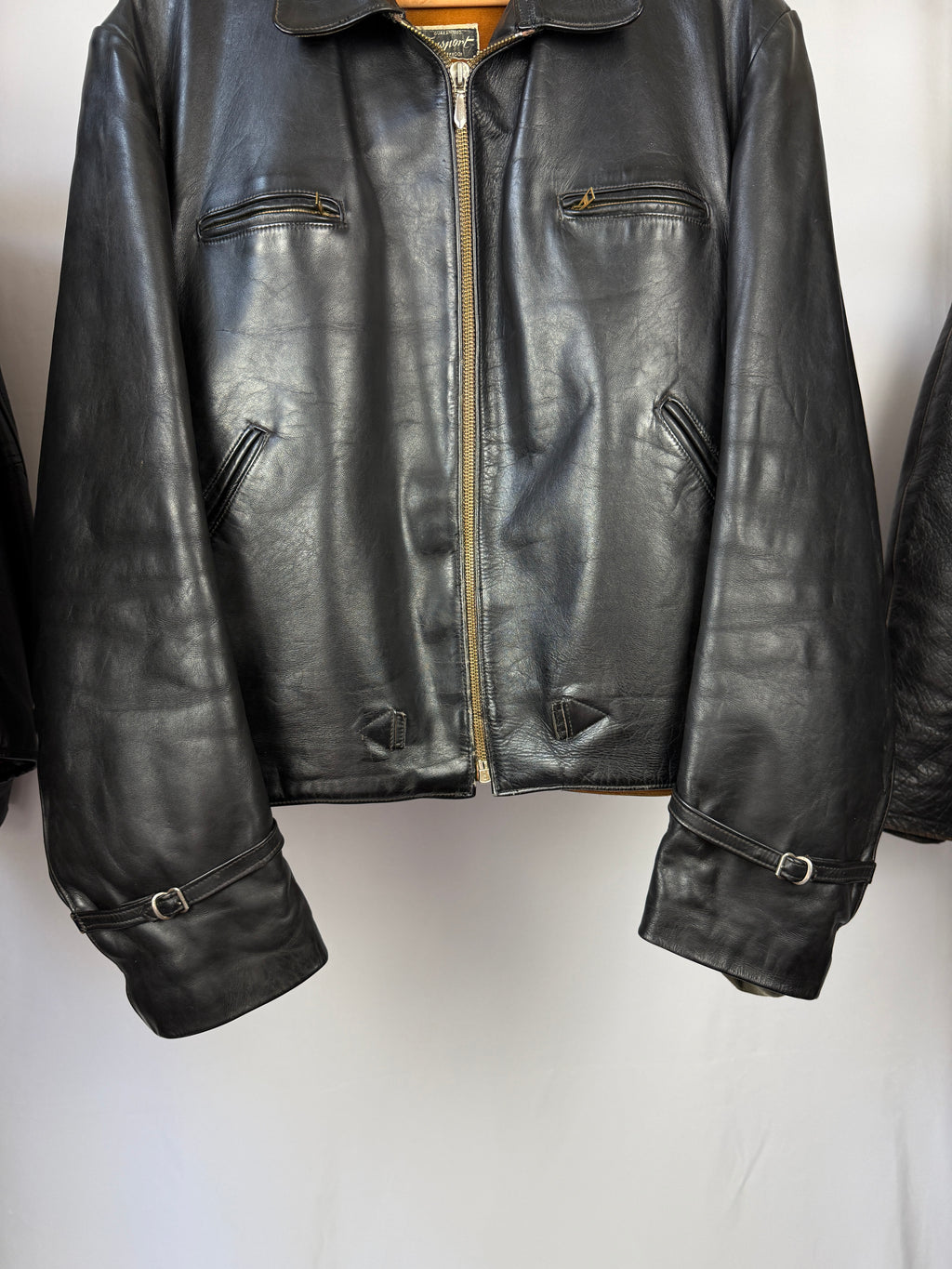 1940' German officer racer cropped leather