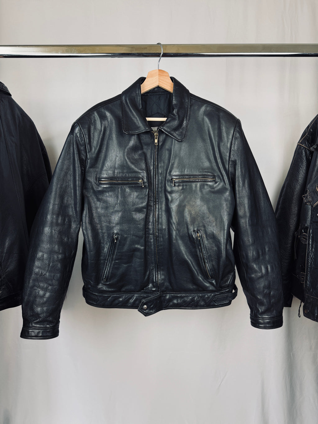 Vintage 1990 Cafe racer leather heavy jacket
