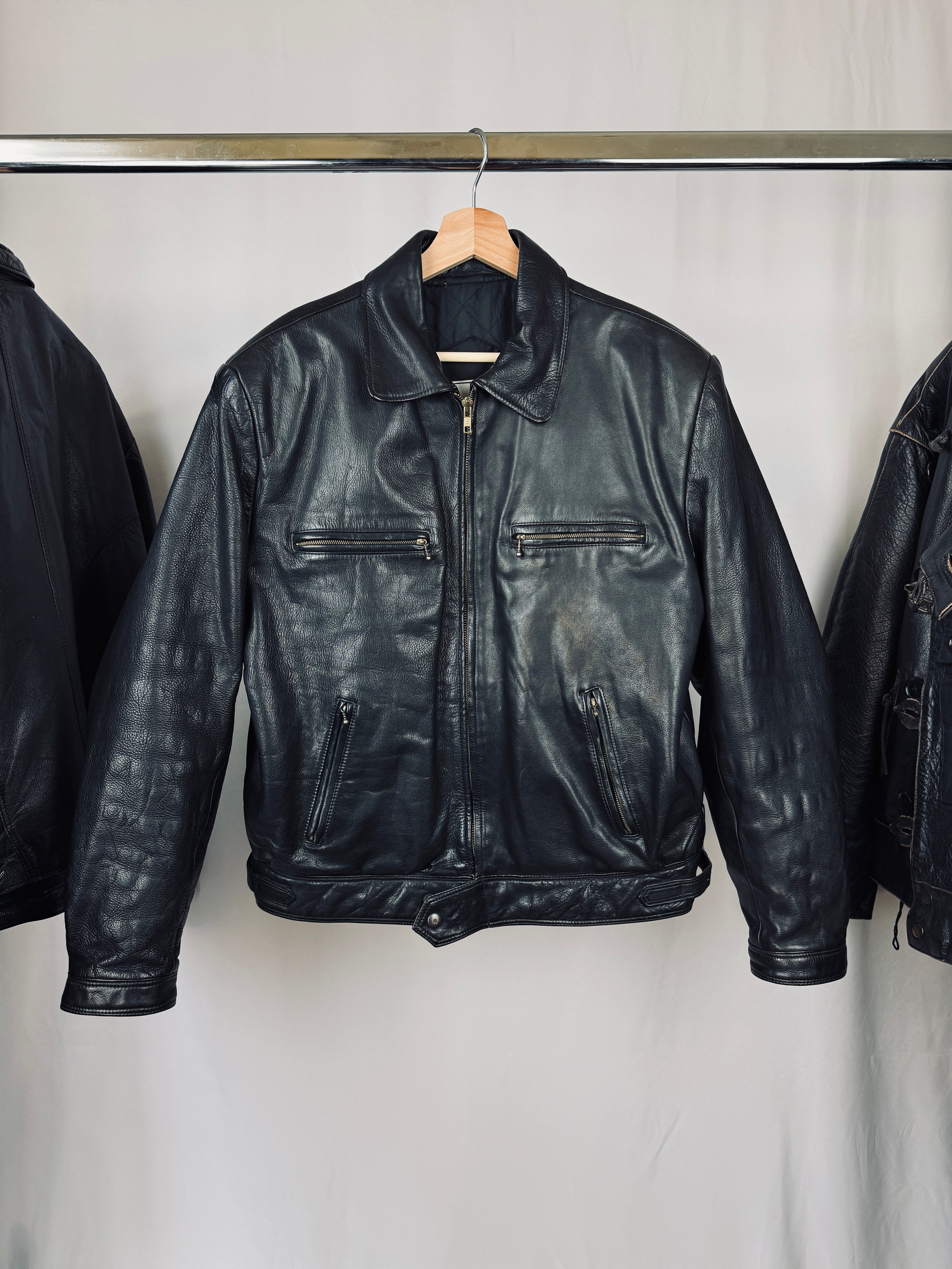 Vintage 1990 Cafe racer leather heavy jacket