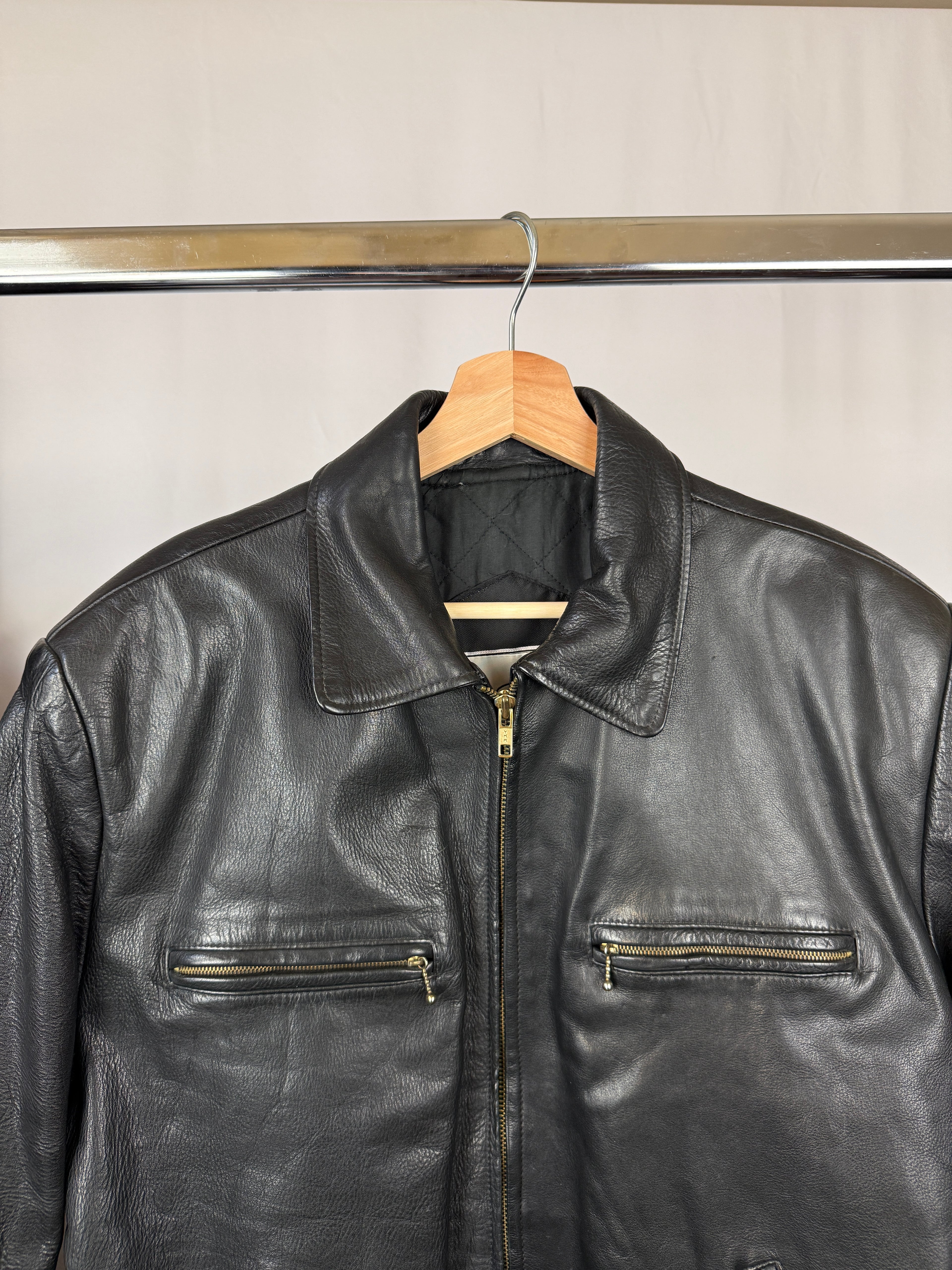 Vintage 1990 Cafe racer leather heavy jacket