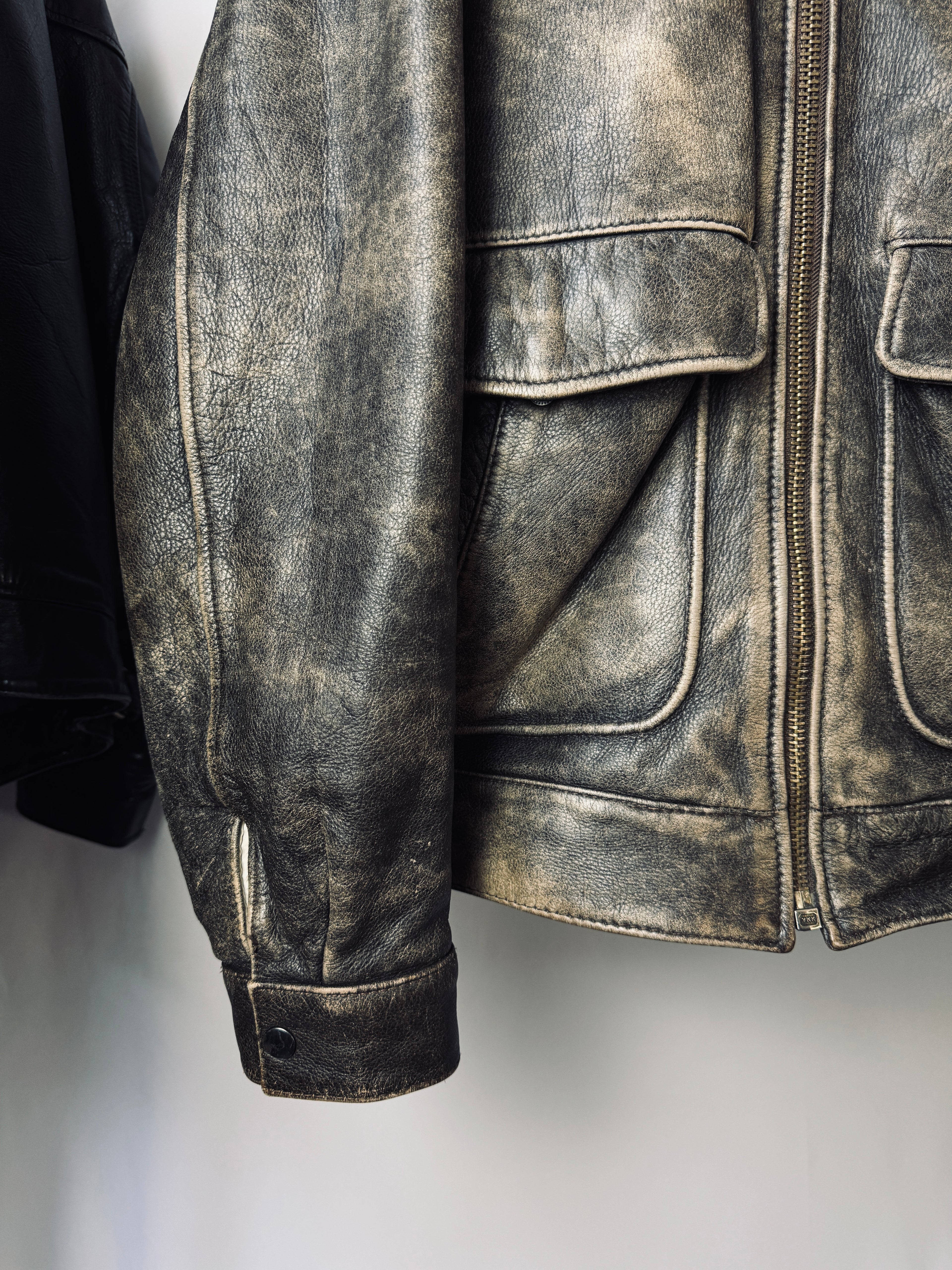 F4 Patina winter heavy leather jacket