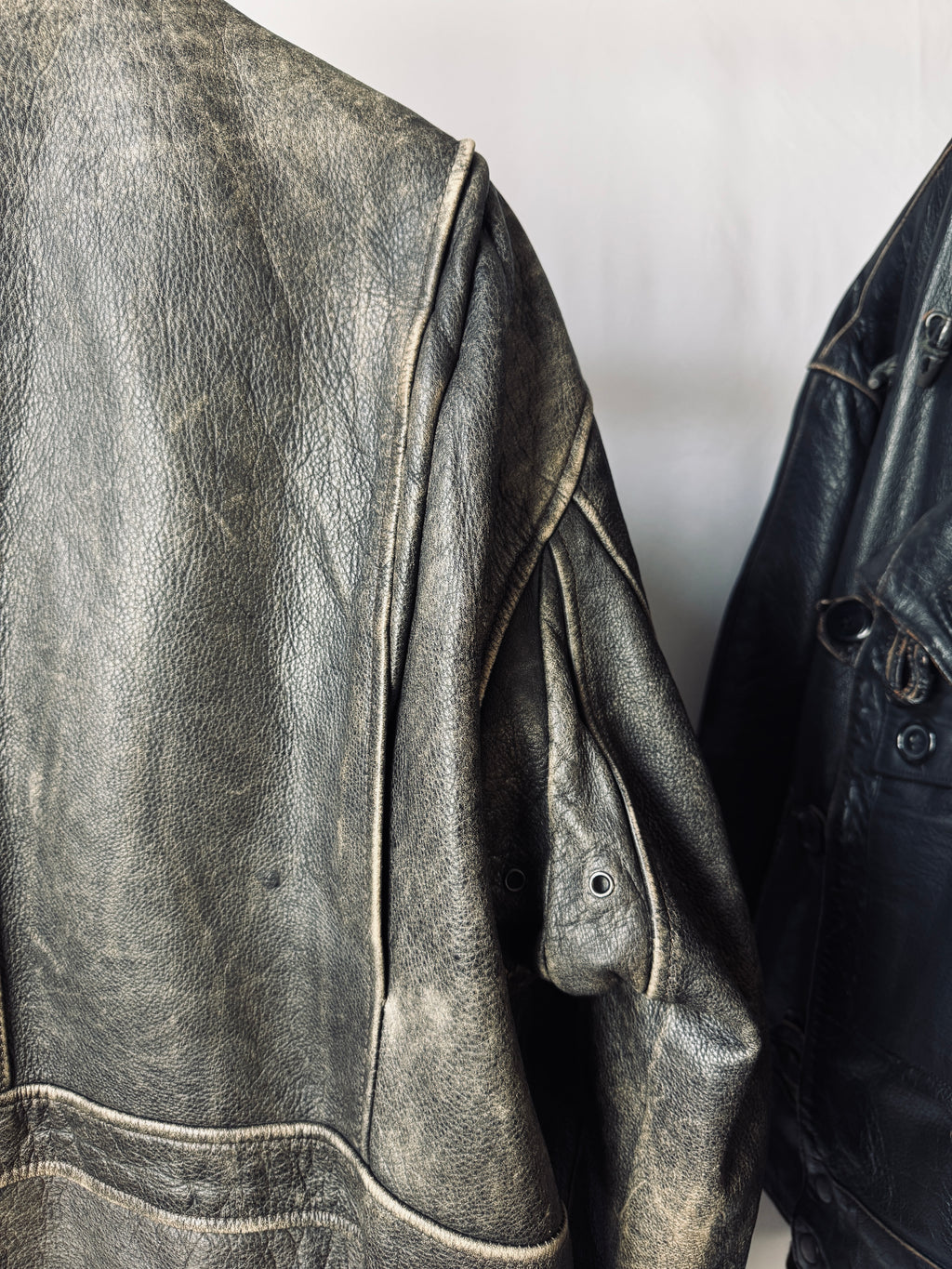 F4 Patina winter heavy leather jacket